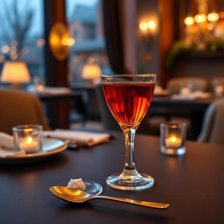 Gedekte tafel in warm licht